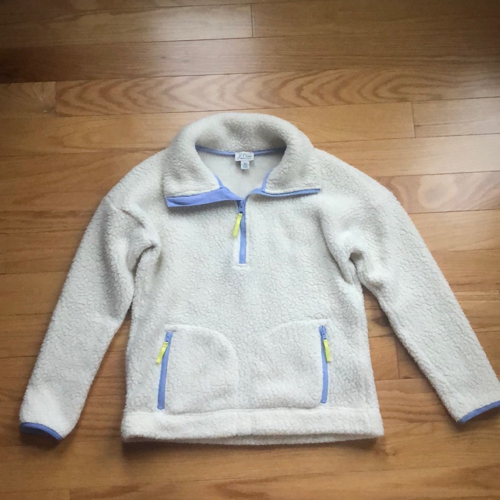 J Crew polartec sherpa fleece half zip